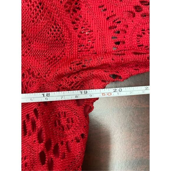 NWT Chris McLaughlin Size 14 Red Lace Short Sleeve Dress - Picture 7 of 7